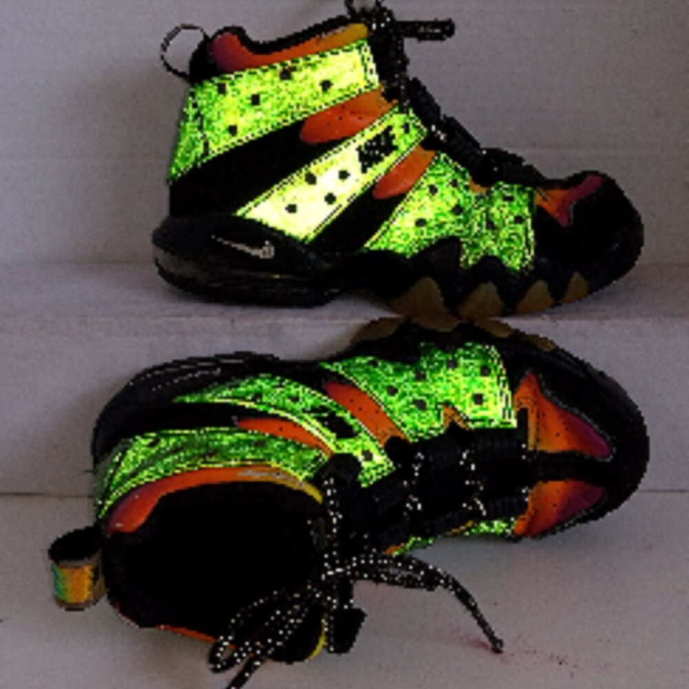 NIKE Air Max Sneaker CB 94 Godzilla 5.5Y 821923-001 2015 Blk/Grn/Orange